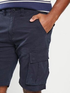 Joes Jeans men’s XL linen cotton cargo shorts navy blue casual summer beach